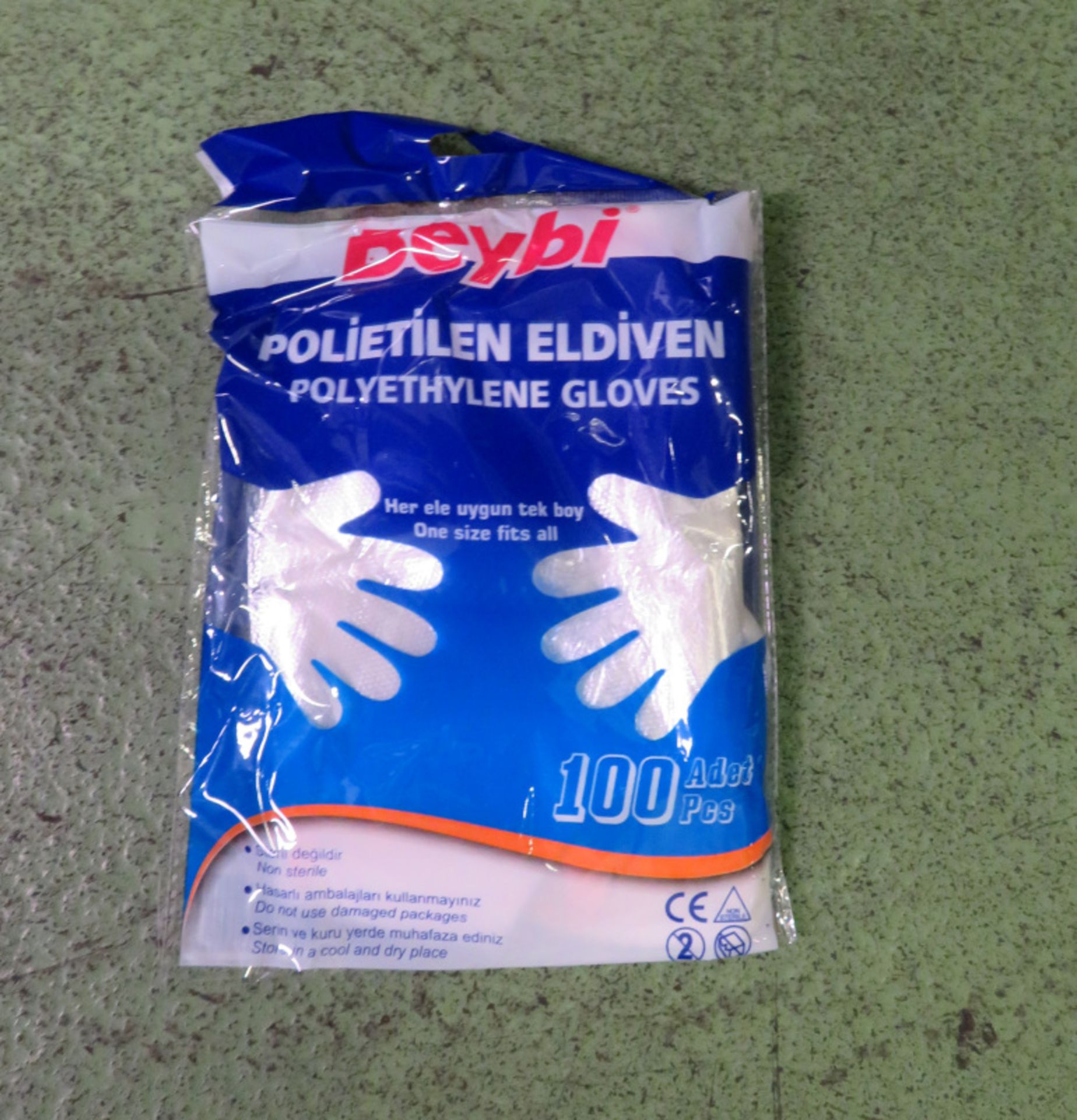 Beybi HDPE Gloves - Size L - 100 gloves per bag - 200 bags per box - 1 box - Image 2 of 2