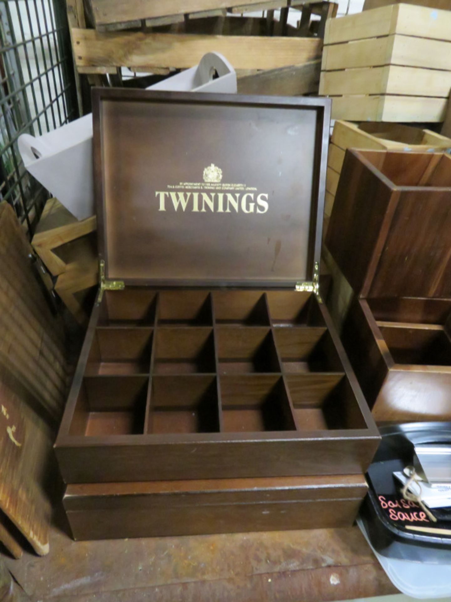 Wooden Boxes, Chopping Boards, Twining Tea Bag Boxes, stands, oversized pepper grinders - Image 2 of 6