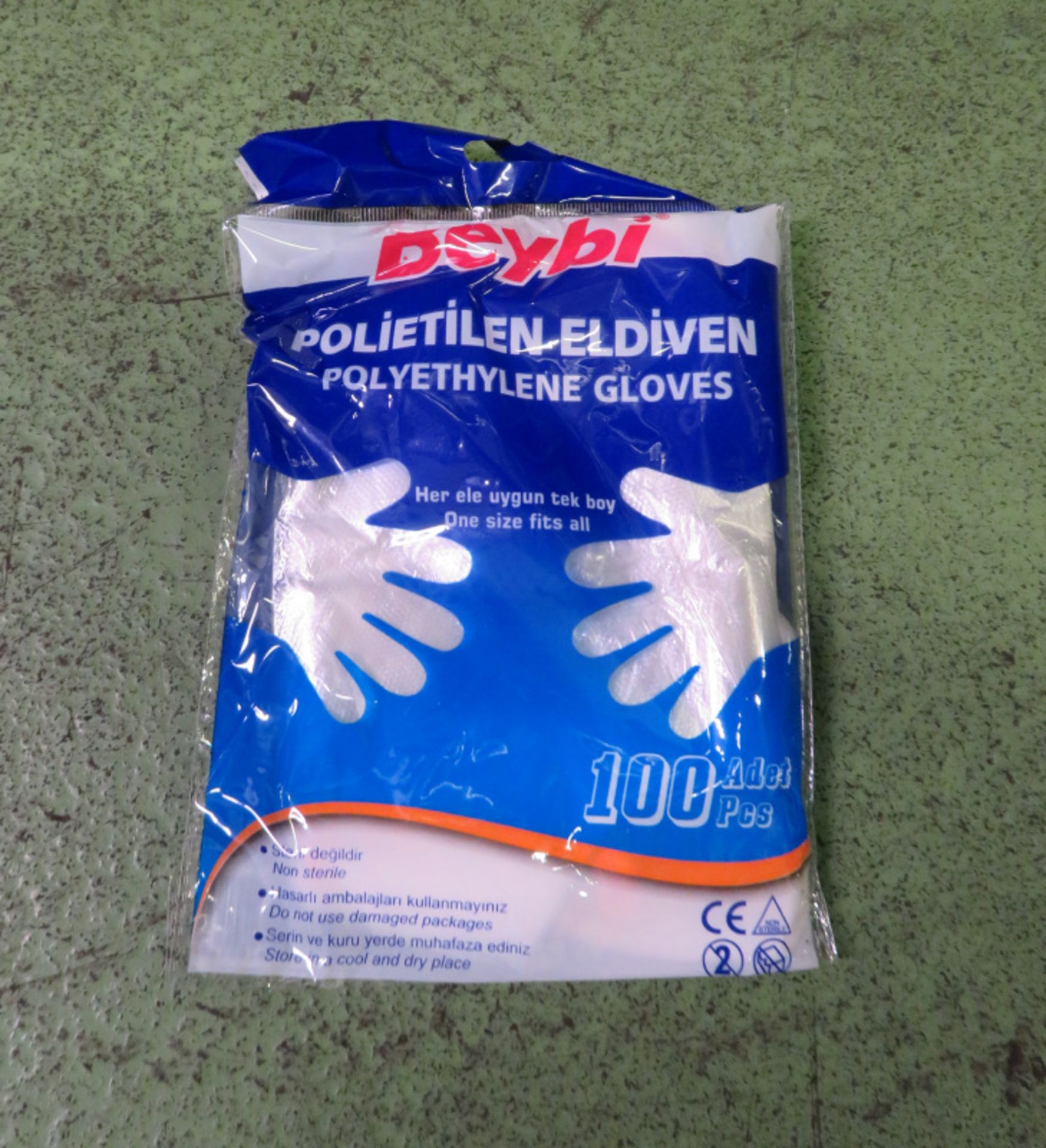 Beybi HDPE Gloves - Size L - 100 gloves per bag - 200 bags per box - 1 box - Image 2 of 2