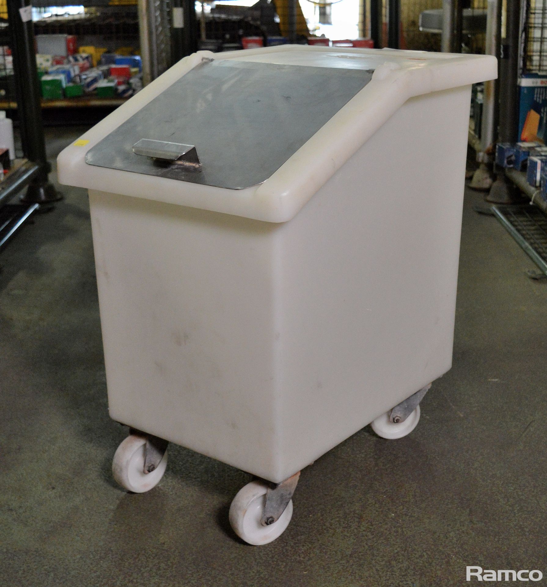 5 wheeled flour bin - W360mm x D600mm x H700mm