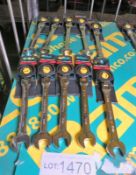 Gear Wrench 15mm ratchet spanners x10