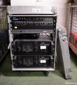 Sound System Station In Mobile Case - Alesis MicroVerb6, Alesis 3630 Compressor RMS / Peak
