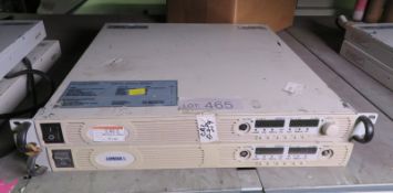 2x Lambda GS Gen 50-30 DC Power Supplies (missing dials on both units)