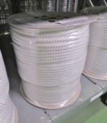 White Poly Fibrous Rope 220m x 9mm - NSN 4020-99-120-8692 - weight 12kg