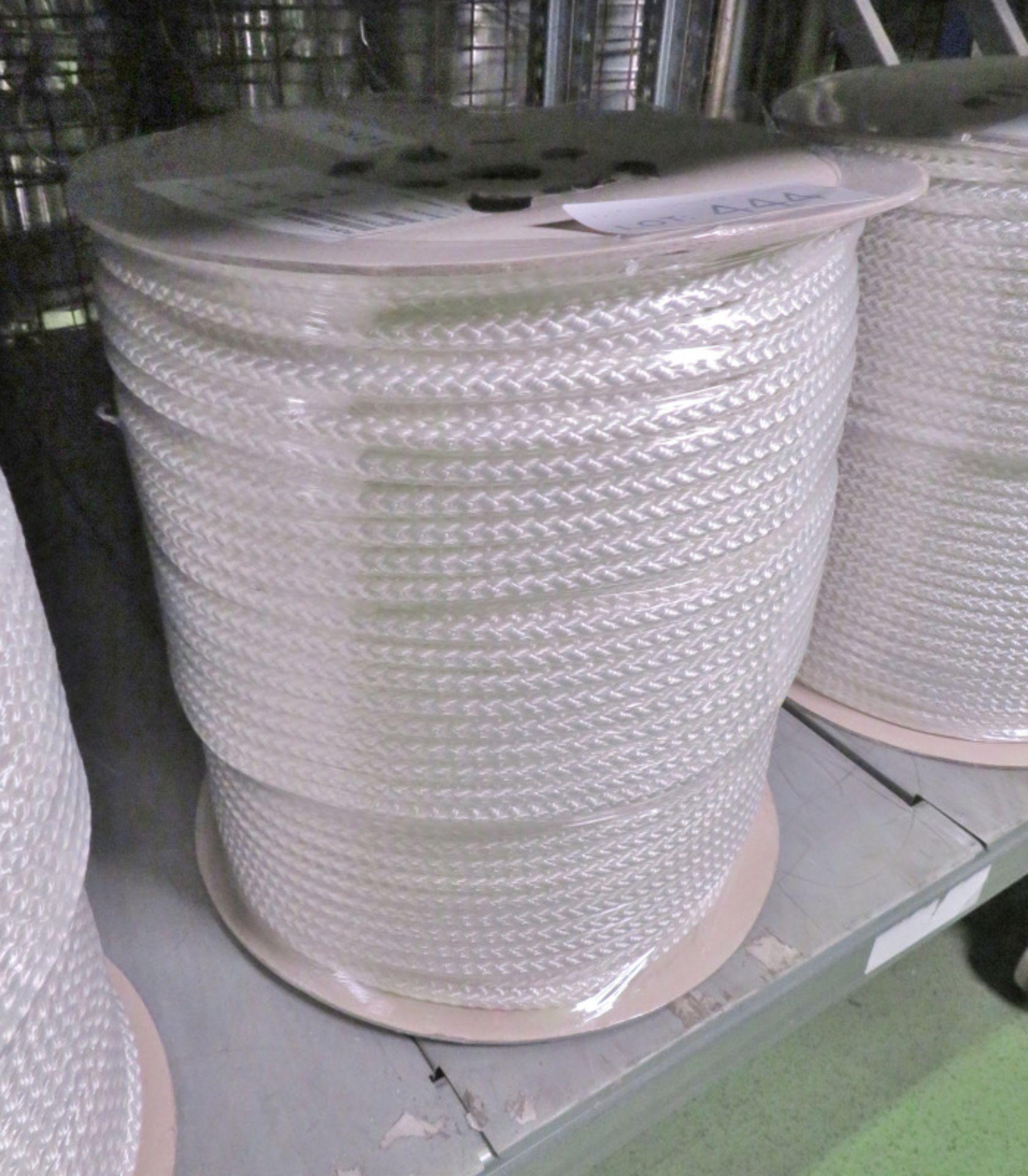 White Poly Fibrous Rope 220m x 9mm - NSN 4020-99-120-8692 - weight 12kg