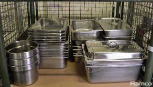Gastronorm pans - various sizes, 3x round pots