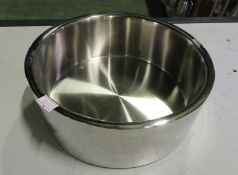 3x Stainless Steel 24 cm Salad Bowls