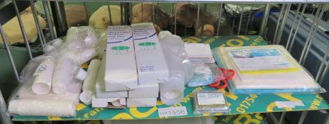 Various Paper Medicine Pots, Clear Medical Waste Bags, Emergency Foil Space Blanket and more