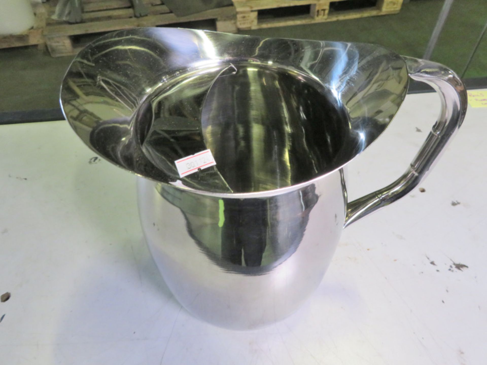 4x 3Qt Stainless Steel Bell Pitchers with Ice Guard