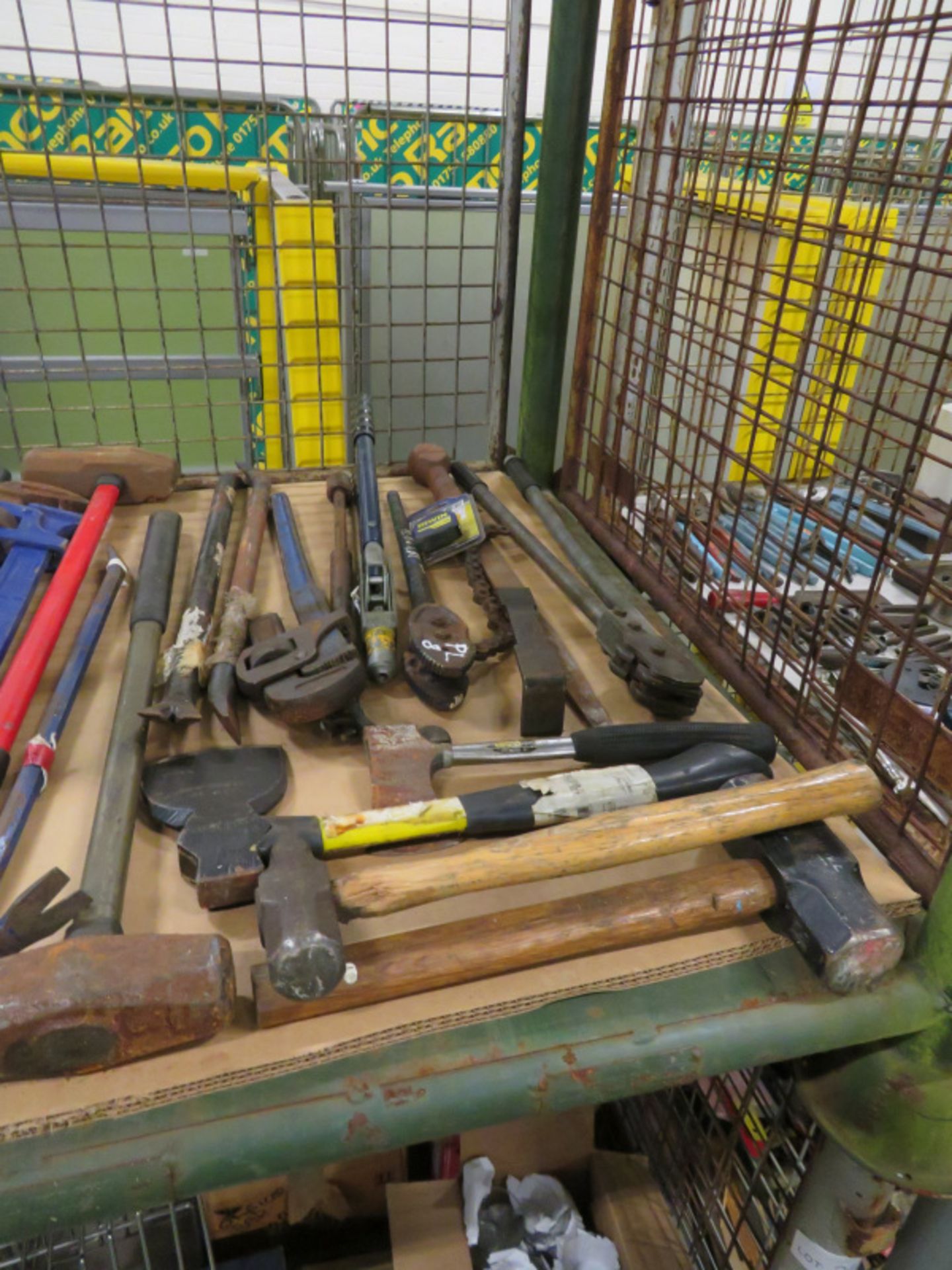 Various Tools - Axe, Pipe Bending Wrenches, Bar Cutters - Image 2 of 3