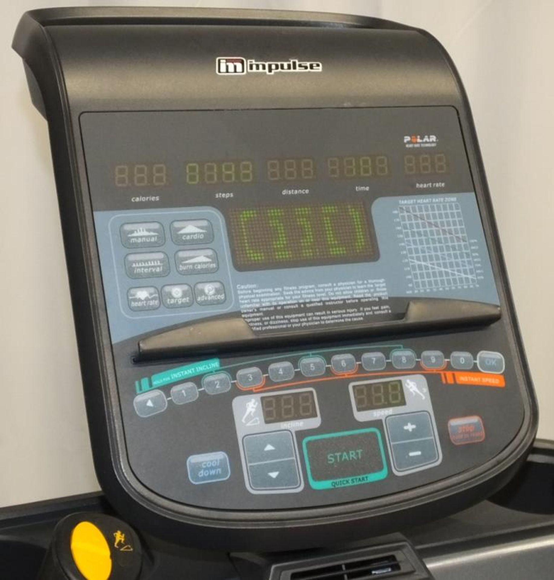 Impulse RT700H Treadmill with Polar Heart Rate Technology - Image 5 of 17