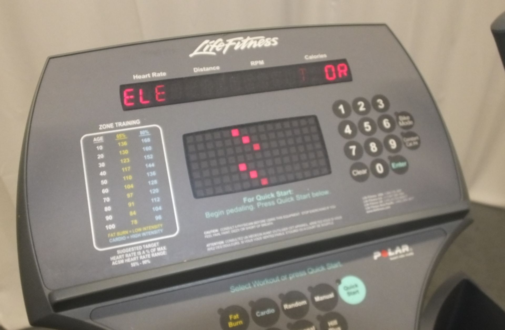 Life Fitness CLSC Exercise Bike with Polar Heart Rate Technology - Image 9 of 16