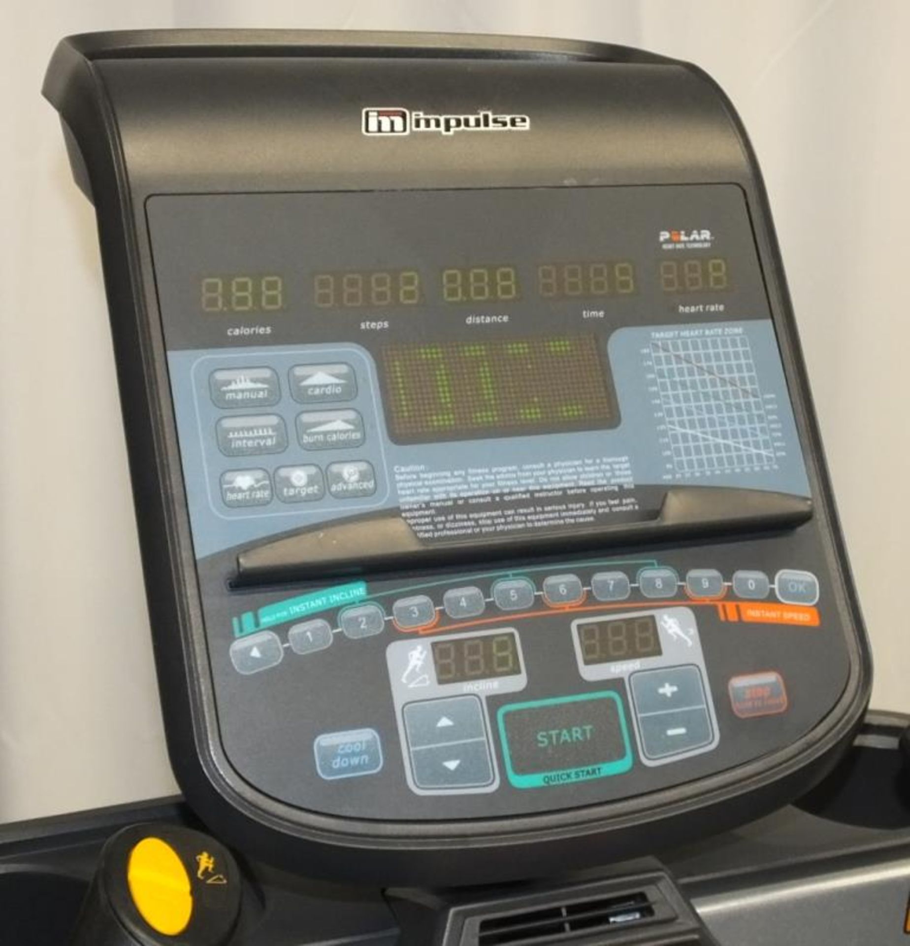 Impulse RT700H Treadmill with Polar Heart Rate Technology - Image 4 of 17
