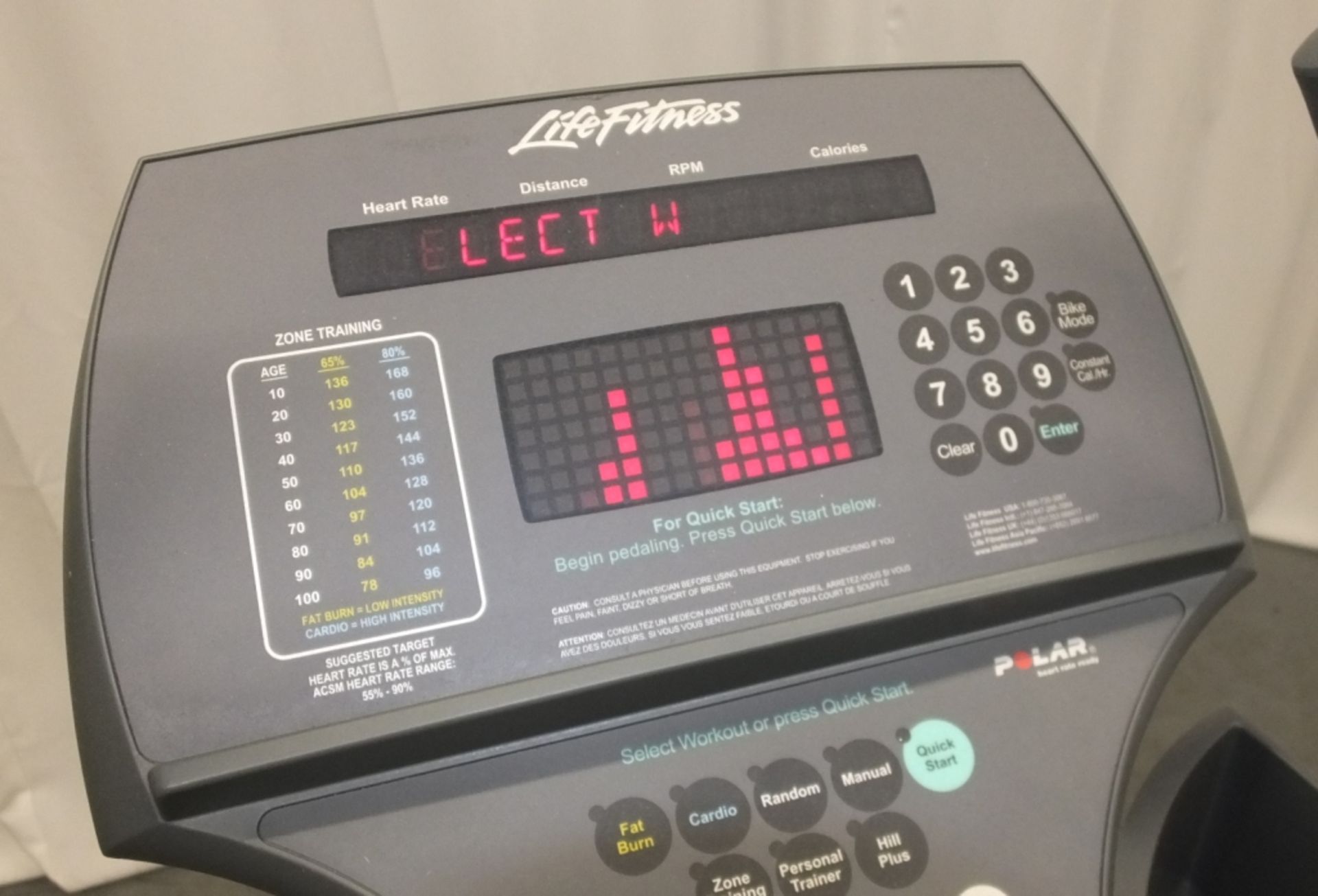 Life Fitness CLSC Exercise Bike with Polar Heart Rate Technology - Image 12 of 16