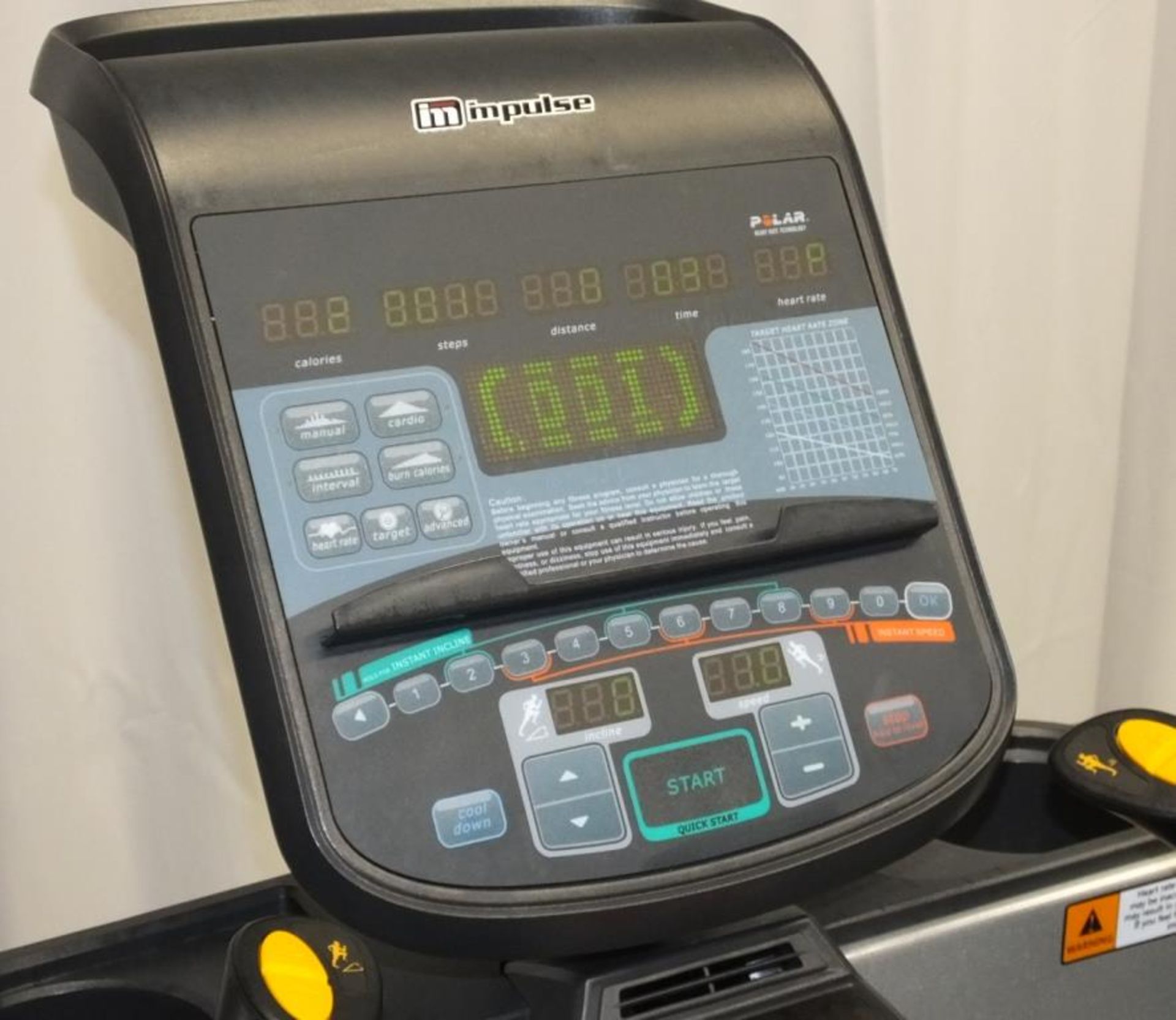 Impulse RT700H Treadmill with Polar Heart Rate Technology - Image 4 of 16