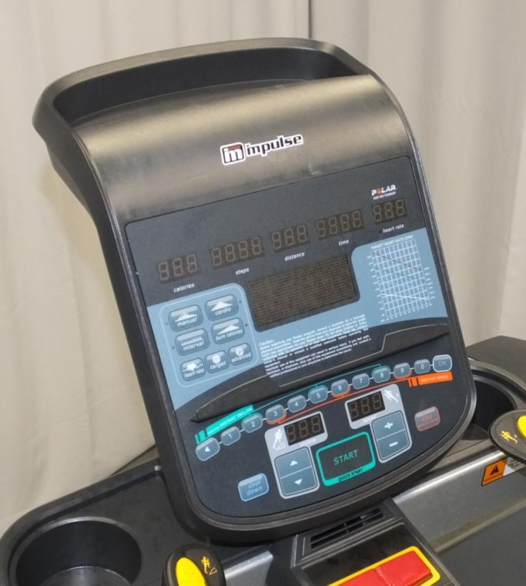 Impulse RT700H Treadmill with Polar Heart Rate Technology - Image 5 of 16