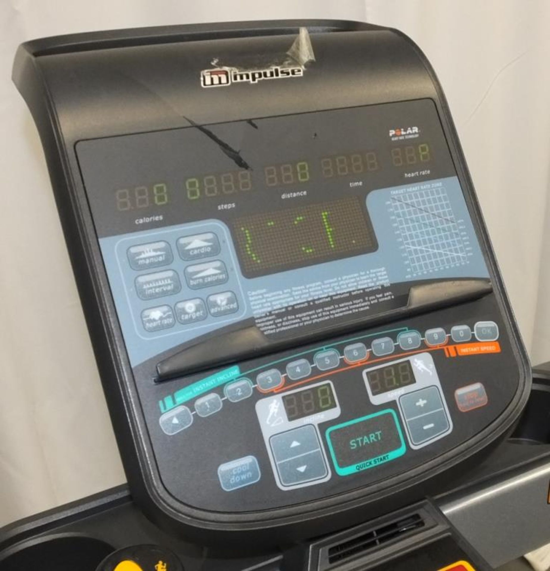Impulse RT700H Treadmill with Polar Heart Rate Technology - Image 4 of 11