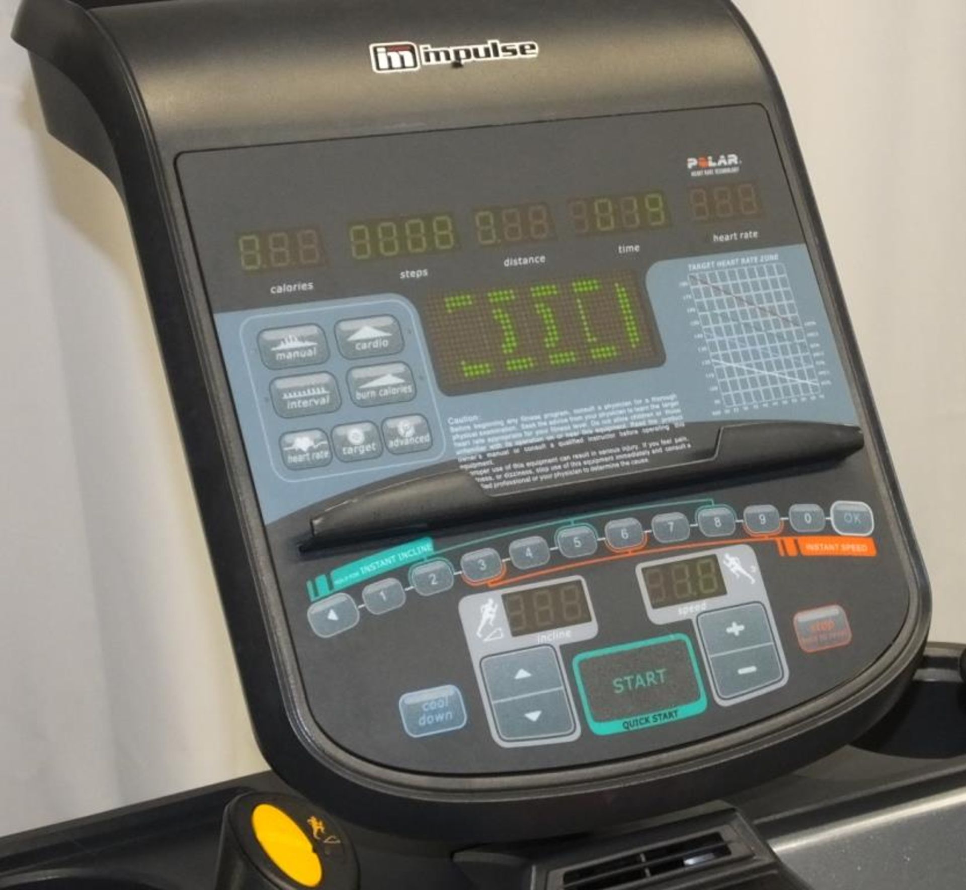 Impulse RT700H Treadmill with Polar Heart Rate Technology - Image 3 of 14