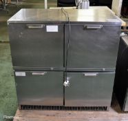 Stainless Steel 4 Door Refrigerated Cabinet - L900 x D500 x H900mm