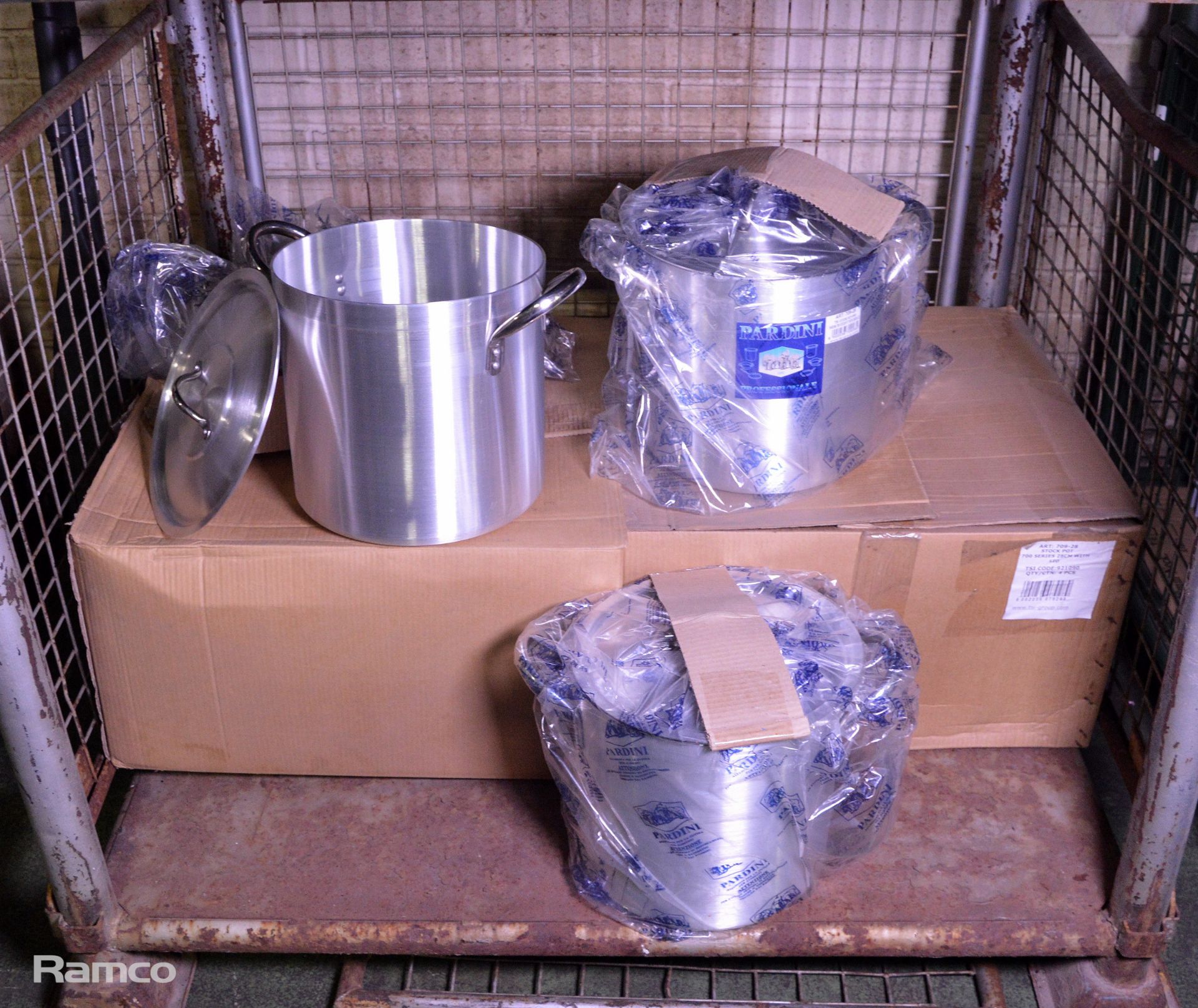 7x 28cm Stainless Steel Stock Pots