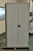 3 Tier 2 Door Metal Filing Cabinet - W900 x D420 x H1570mm & 2 Door Metal Filing Cupboard