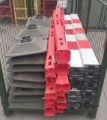 Plastic barrier assemblies - Barriers, posts, bases