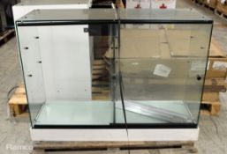 2 Tier Glass Display Cabinet - W1230 x D450 x H900mm