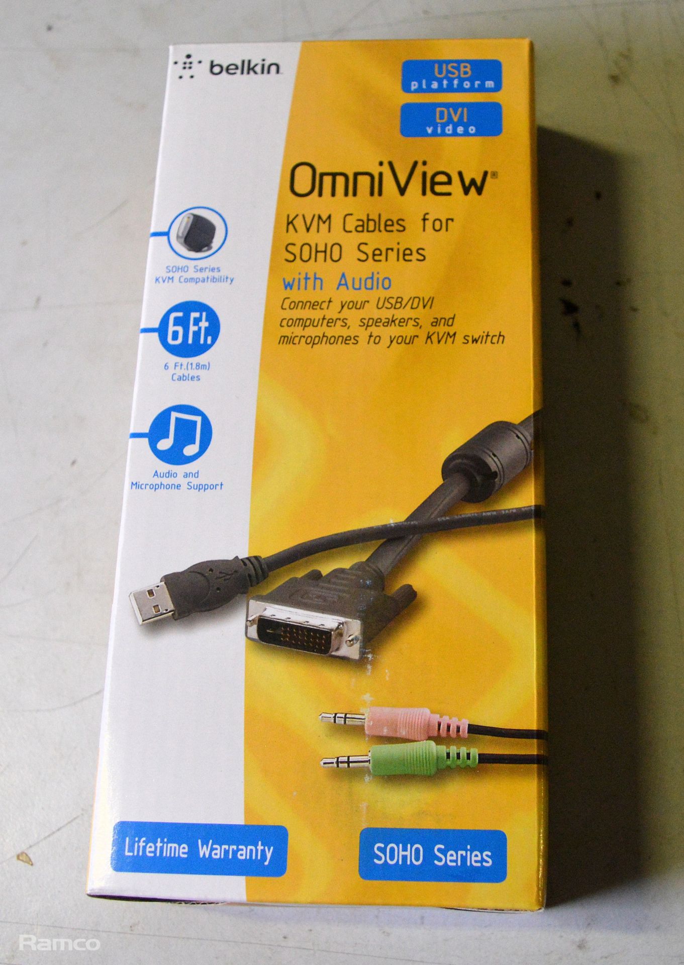 47x Belkin OmniView KVM Cables For SOHO Series With Audio - Image 3 of 6