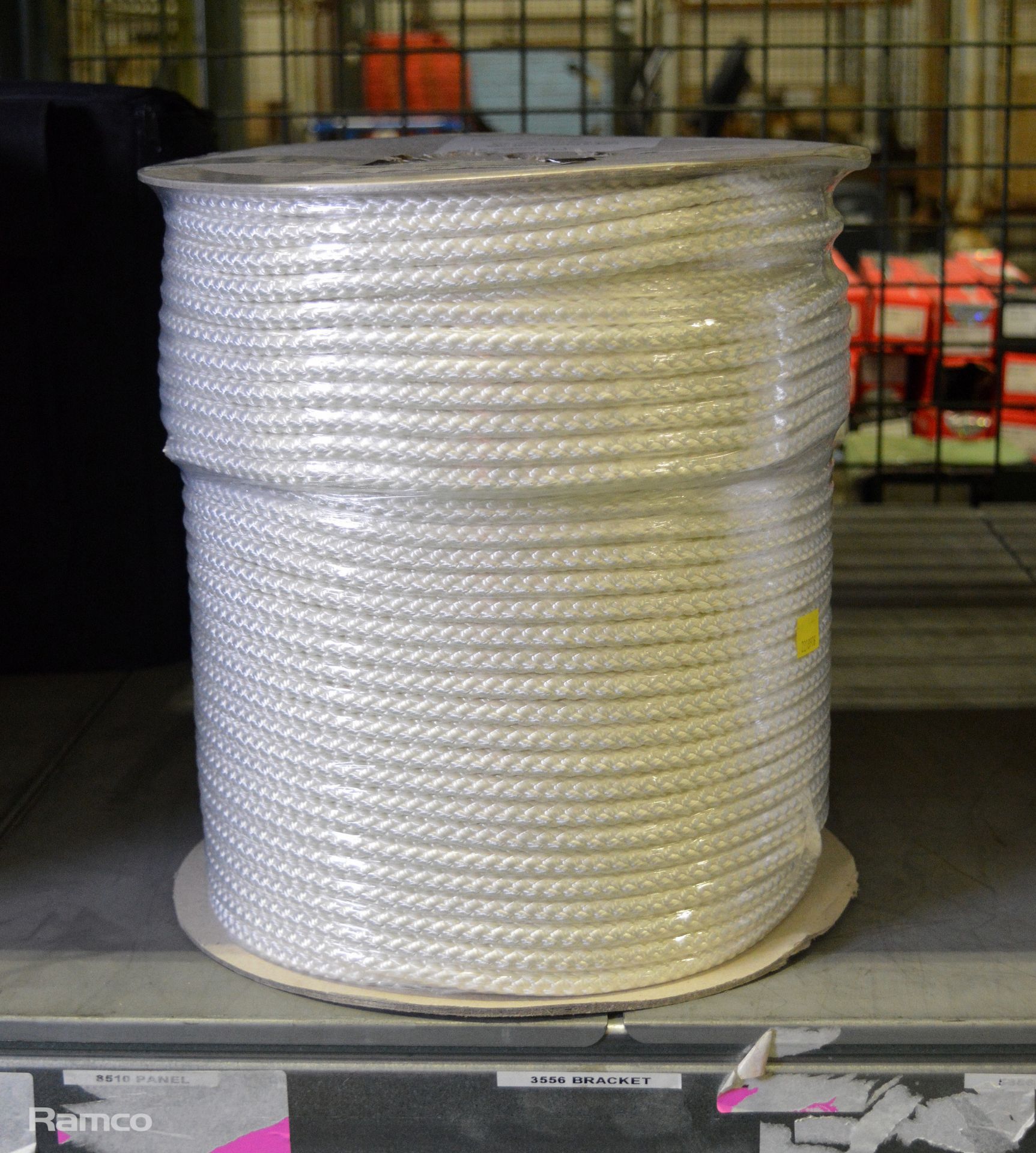 White Poly Fibrous Rope 220m x 9mm - NSN 4020-99-120-8692 - weight 12kg