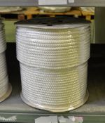 White Poly Fibrous Rope 220m x 9mm - NSN 4020-99-120-8692 - weight 12kg