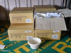 7x Boxes of Transworld 3oz Ramekin Bone Bowl - 12 bowls per box