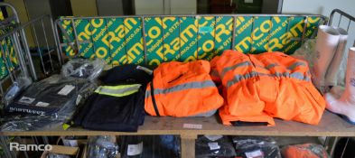 Workwear - wellington boot, HiVis jackets, trousers