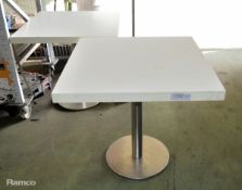 2x Square top freestanding tables - W795mm x D795mm x H760mm