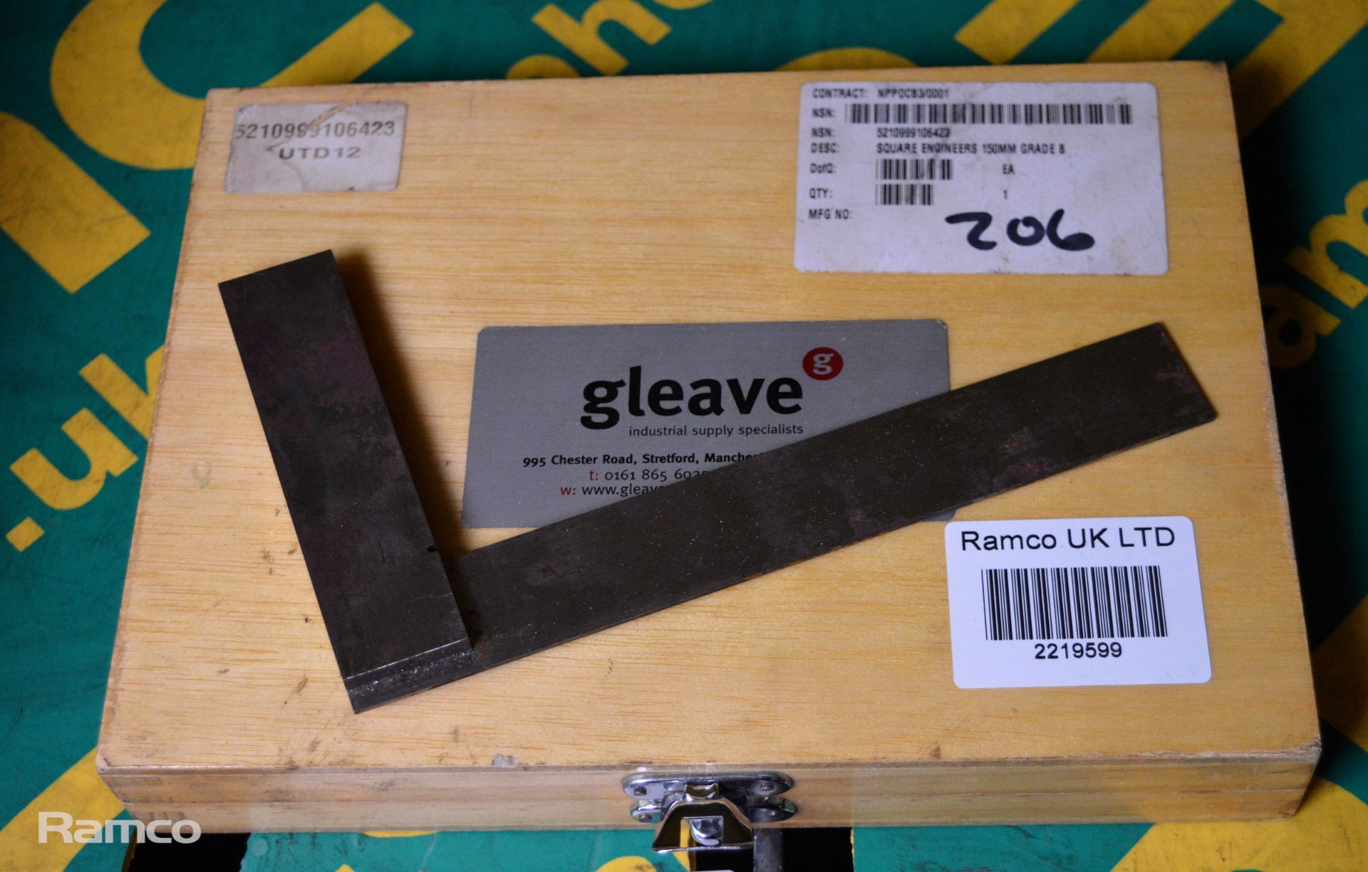 Gleave Engineers Square 150mm Grade B in a case - Image 2 of 2