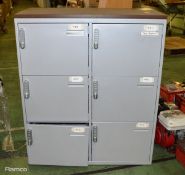 6 Locker Unit - L1050 x D475 x H1185mm - combination unknown