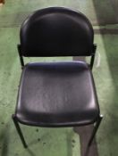 14x Metal Frame Upholstered Chairs - Black
