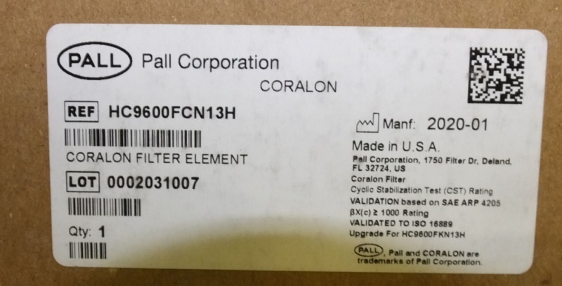 3x Pall Coralon Filter Elements - Image 2 of 2