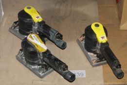 3x Pneumatic sanders