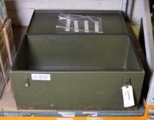 Metal transit box - W 640mm x D 390mm x H 300mm