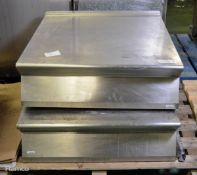 2x Electrolux Stainless steel Prep Tops - L 800mm x W 910mm x H 250mm