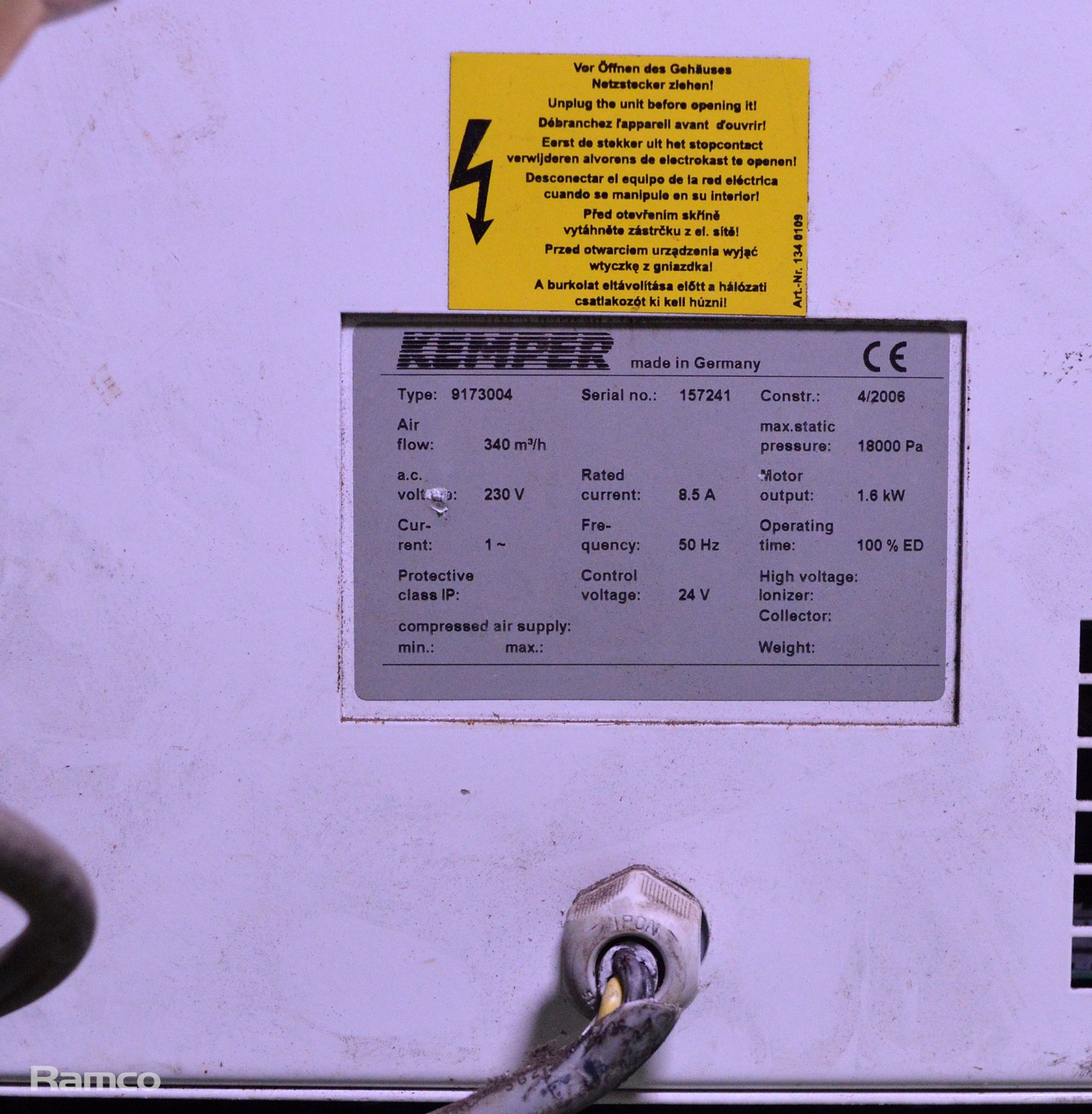 Kemper Type 8173004 Mini Weldmaster Single Phase AC Operated - Image 4 of 5