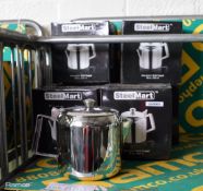 6x SteelMart Stainless Steel Teapots 1500ml