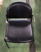17x Metal Frame Upholstered Chairs - Black