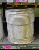 White Poly Fibrous Rope 220m x 9mm - NSN 4020-99-120-8692 - weight 12kg