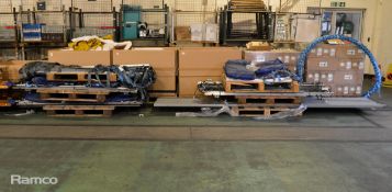 CV Rollers rail & strapping system, curtains