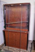 Mahogany 2-Piece Display Cabinet L 960mm x W 570mm x H 1650mm