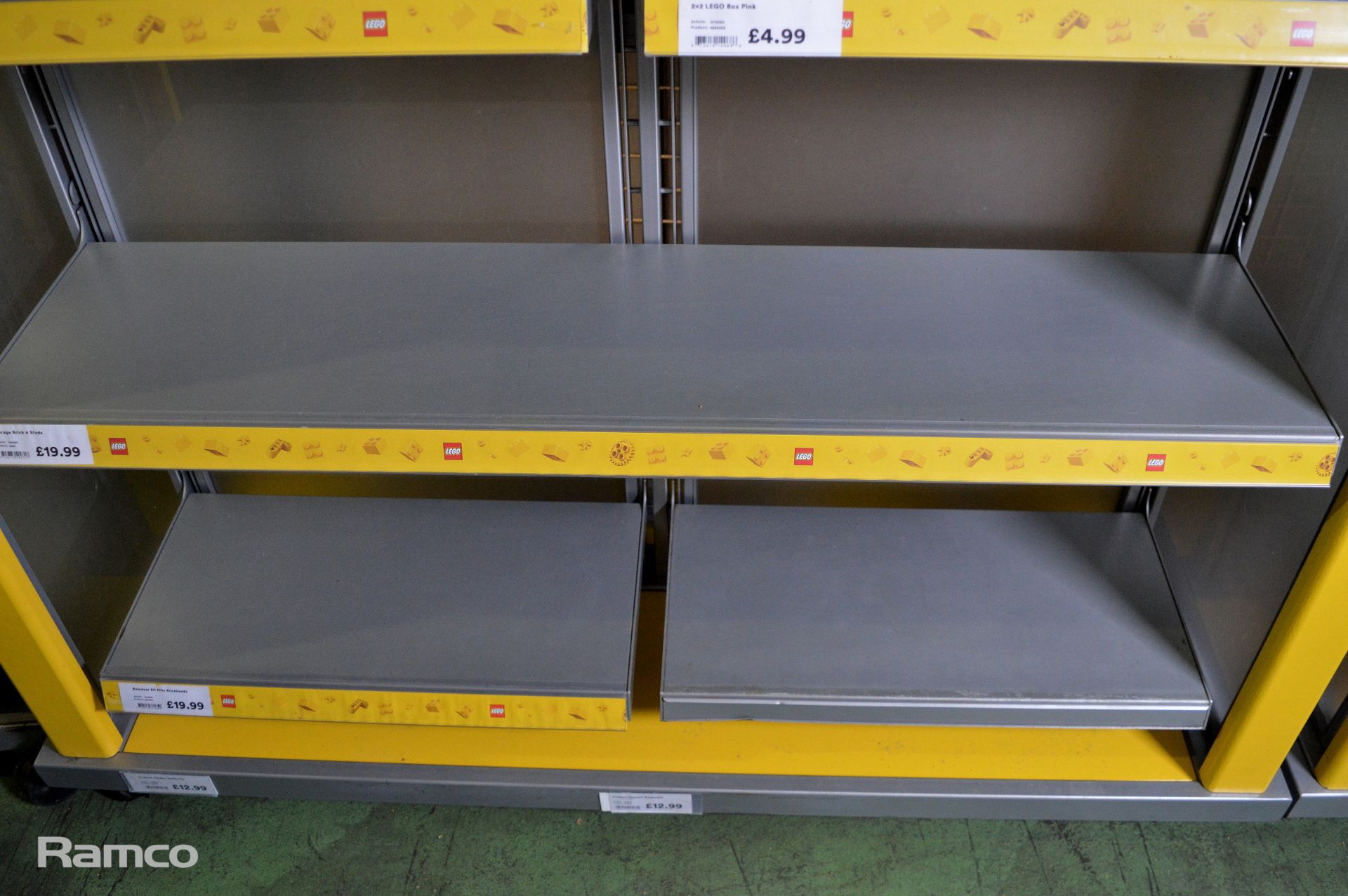 Double sided shelving shop display unit - L 1400mm x D 680mm x H 1540mm - Image 3 of 4