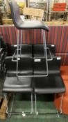 5x Leather Office Chairs - W400 x D580 x H1000mm