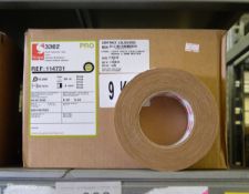 Scapa Pro 3302 Beige Cloth Adhesive Tape - 50mm x 50m - 2 Boxes - 16 rolls per box