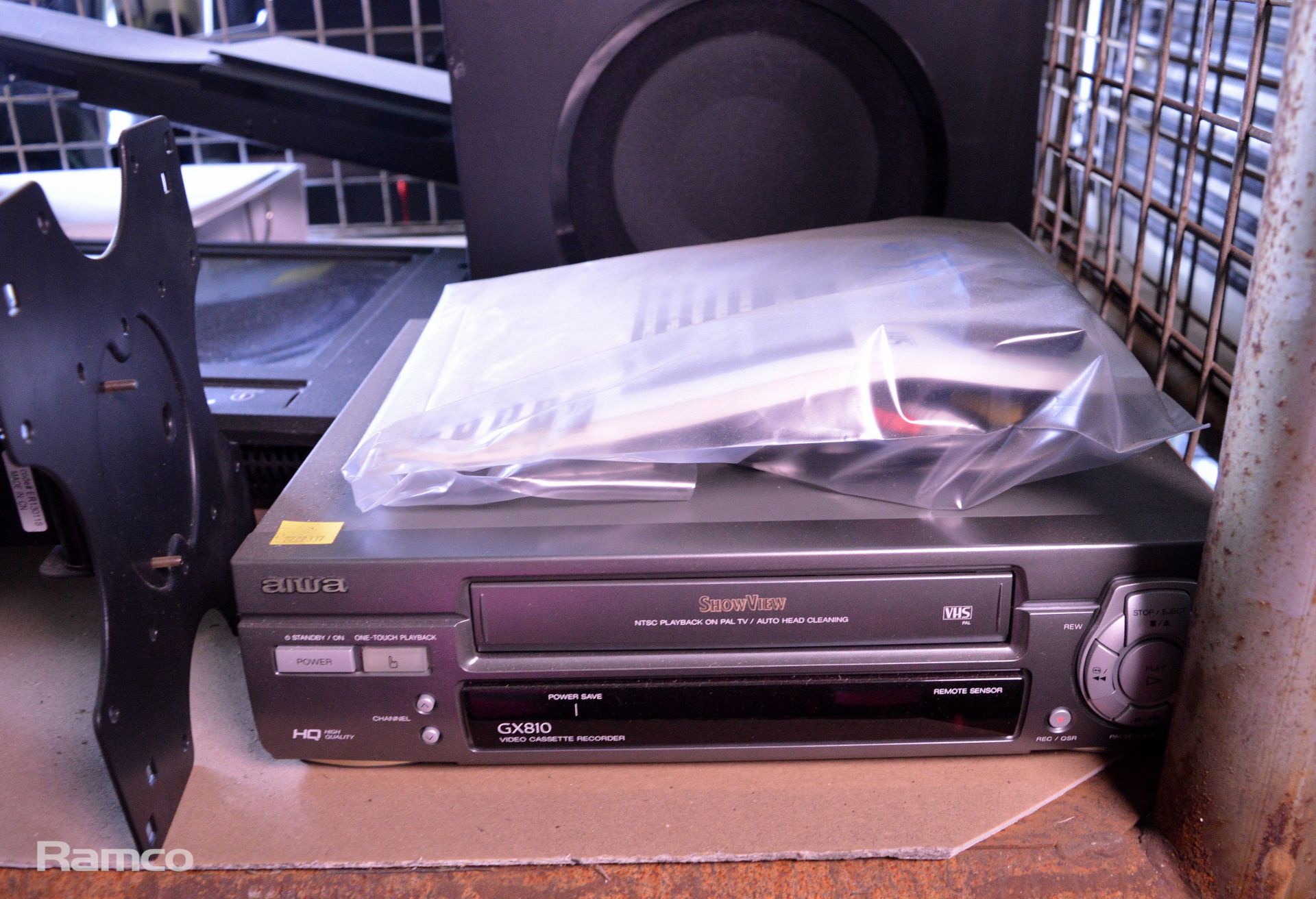 Various Speakers & Covers, Aiwa GX810 Video Cassette Recorder, Panasonic SA-BFT800 Soundbar - Image 4 of 7